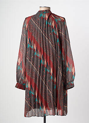 Robe courte coupe évasée manches longues rouge MOLLY BRACKEN femme