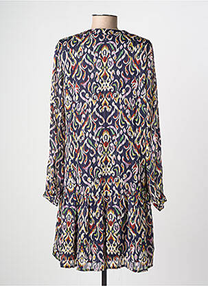 Robe mi-longue imprimé fantaisie manches longues bleu MOLLY BRACKEN femme