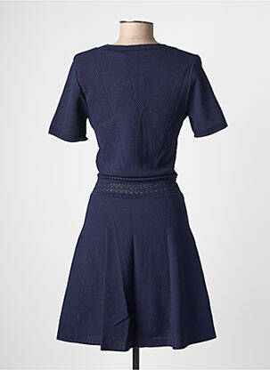 Robe mi-longue manches courtes manches courtes bleu LA PETITE ETOILE femme