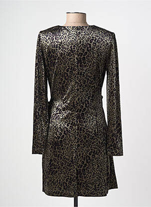 Robe courte fermeture zippée au dos manches longues vert MOLLY BRACKEN femme