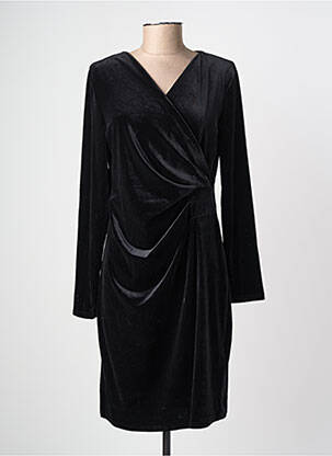 Robe mi-longue manches longues manches longues noir B.YOUNG femme