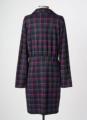 Robe mi-longue manches longues manches longues violet ICHI femme