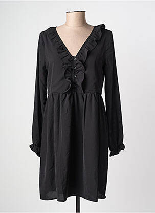 Robe mi-longue manches longues manches longues noir MOLLY BRACKEN femme