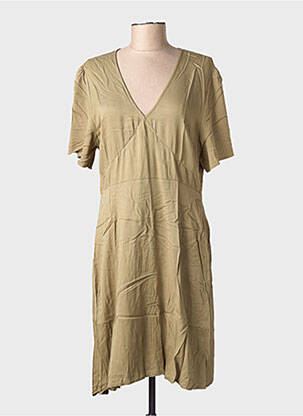 Robe mi-longue manches courtes manches courtes vert LES P'TITES BOMBES femme
