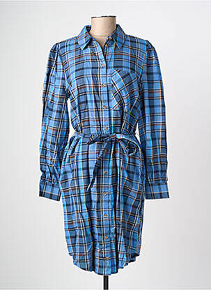 Robe mi-longue manches longues manches longues bleu B.YOUNG femme