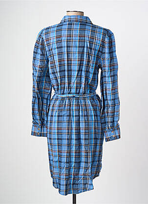 Robe mi-longue manches longues manches longues bleu B.YOUNG femme
