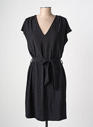 Robe courte manches courtes manches courtes noir GRACE & MILA femme