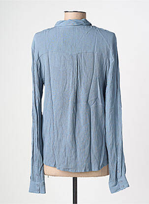 Chemisier coupe cintrée manches longues bleu ICHI femme