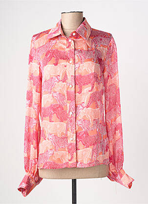 Chemisier imprimé fantaisie manches longues rose MOLLY BRACKEN femme