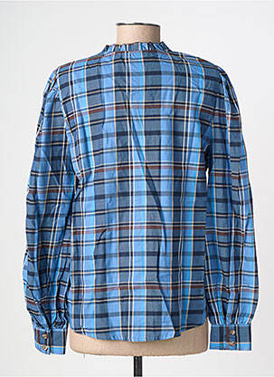 Chemisier coupe droite manches longues bleu B.YOUNG femme