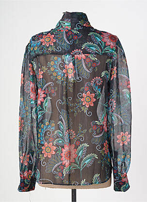 Chemisier imprimé fleurs manches longues noir MOLLY BRACKEN femme