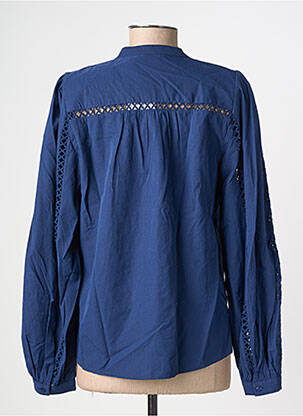 Chemisier coupe droite manches longues bleu B.YOUNG femme