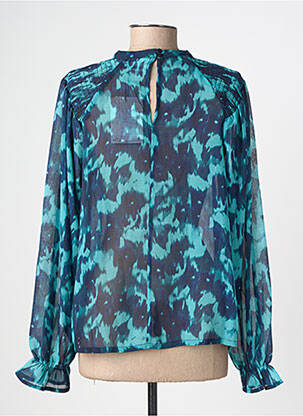 Blouse légère et transparente manches longues vert ICHI femme