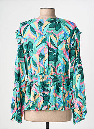 Blouse imprimé fleurs manches longues vert CHERRY PARIS femme