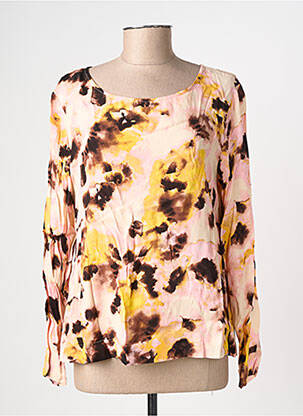Blouse col rond manches longues rose ICHI femme