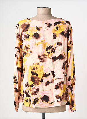 Blouse col rond manches longues rose ICHI femme