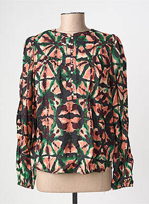 Blouse tissage popeline manches longues noir B.YOUNG femme