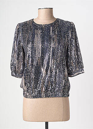 Top manches courtes manches courtes argent GRACE & MILA femme