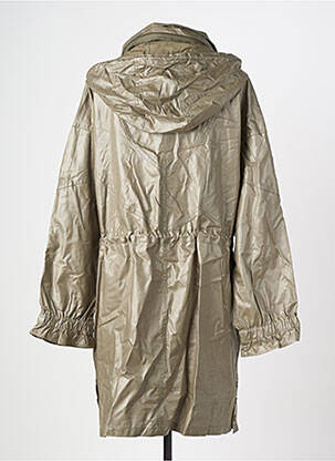 Imperméable fermeture zippée sur le devant a capuche vert RUE MAZARINE femme
