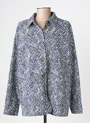 Veste casual coupe droite bleu LA PETITE ETOILE femme