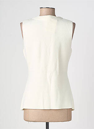 Gilet sans manche maille fine beige GRACE & MILA femme