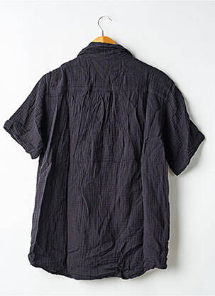 Chemise manches courtes coupe droite noir TRUE TRIBE homme