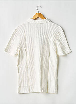 Polo stretch manches courtes blanc MAUVAIS homme