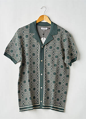 Chemise manches courtes imprimé fantaisie vert MAUVAIS homme