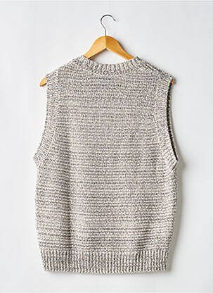 Pull col rond sans manche gris H&M homme