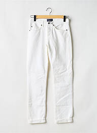 Jeans coupe droite fermeture zippée sous rabat boutonné taille normale blanc BALIBARIS homme