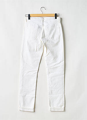 Jeans coupe droite fermeture zippée sous rabat boutonné taille normale blanc BALIBARIS homme