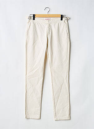 Pantalon chino fermeture zippée sous rabat avec crochet taille normale beige ORLEBAR BROWN homme