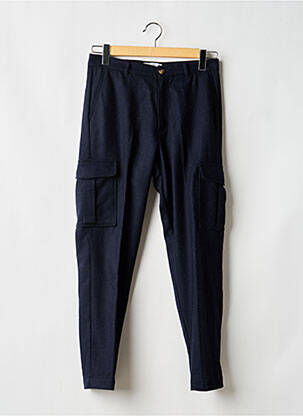 Pantalon cargo poches taille normale bleu MAISON STANDARS homme