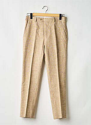 Pantalon slim taille à pinces taille normale marron FURSAC homme