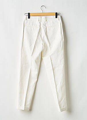 Pantalon chino fermeture zippée sous rabat avec crochet taille normale blanc HARMONY homme