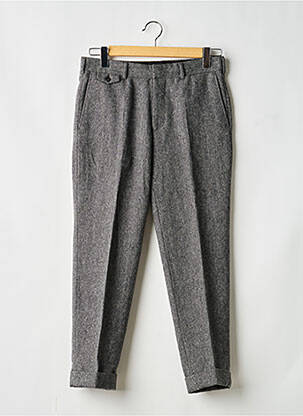 Pantalon droit tissage chiné taille normale gris DE FURSAC homme