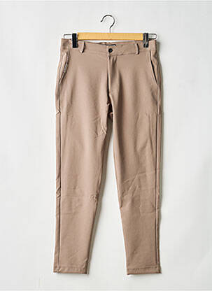 Pantalon slim stretch taille normale marron MAUVAIS homme