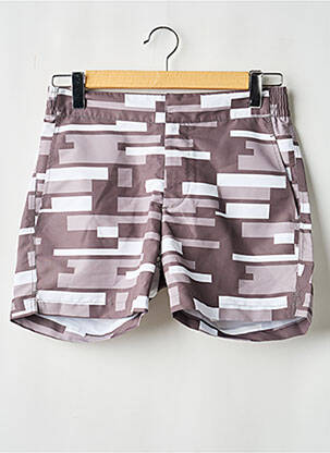 Short de bain imprimé fantaisie gris FRESCOBOL CARIOCA homme
