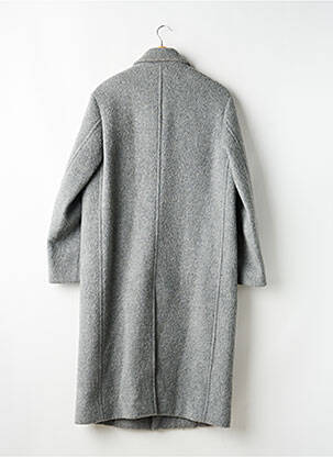 Manteau long manches longues sans capuche gris SOLID homme