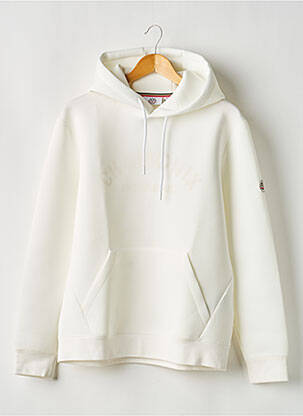 Sweat-shirt à capuche poches manches longues blanc CELIO homme
