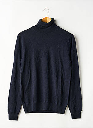 Pull col roulé manches longues manches longues bleu BALIBARIS homme