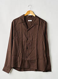Chemise manches longues coupe droite marron SANDRO homme