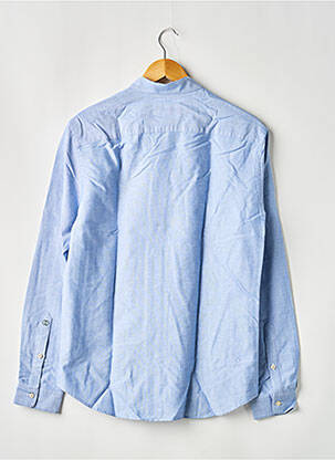 Chemise manches longues coupe droite bleu FIGARET homme
