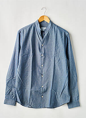 Chemise manches longues coupe droite bleu fonce FIGARET homme
