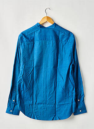 Chemise manches longues coupe droite bleu FIGARET homme