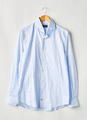 Chemise manches longues coupe droite bleu SILBON homme