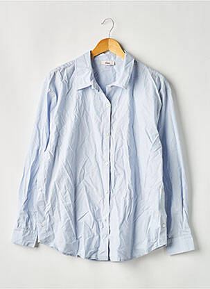 Chemisier coupe droite manches longues bleu ETAM femme