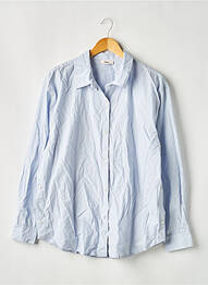 Chemisier coupe droite manches longues bleu ETAM femme