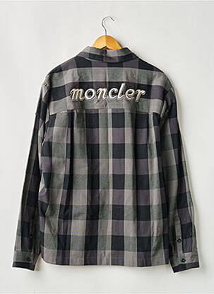 Chemise manches longues imprimé fantaisie gris MONCLER homme