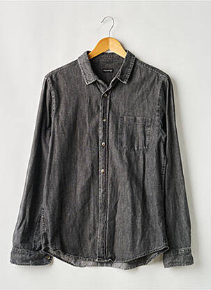 Chemise manches longues coupe droite gris BLUE GARAGE homme